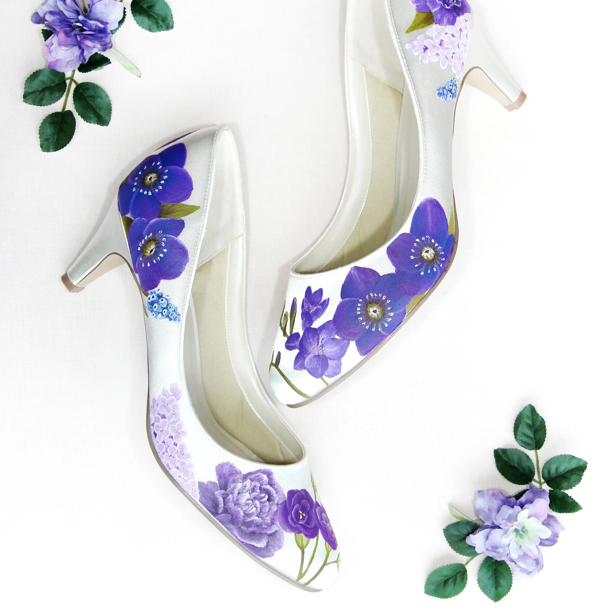 Bridesmaid shoes purple discount